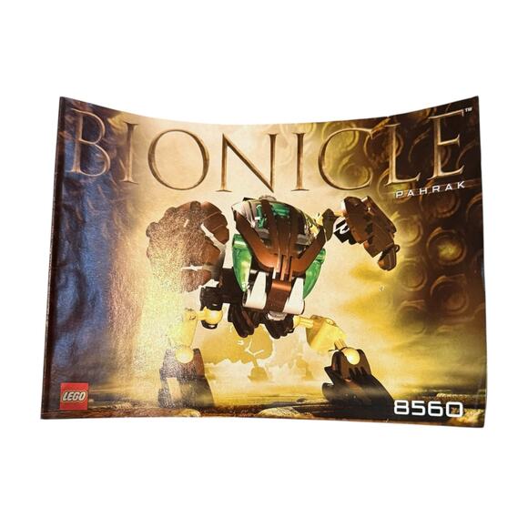 Vintage LEGO BIONICLE Pahrak Brown Green 8560 Set with Canister Complete Set - Picture 12 of 12